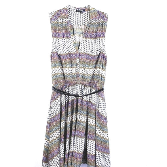 Portmans of Australia Floral Sleeveless Fit & Flare Shirt Dress Size 10 - Picture 1 of 9